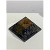 Image 1 : LAPIS LAZULI ORGONITE PYRAMID APPROX 2.5"X3"- RETAIL $400