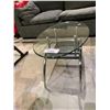 Image 2 : GLASS TOP AND METAL COFFEE TABLE APPROX 37.5 X 19.5"