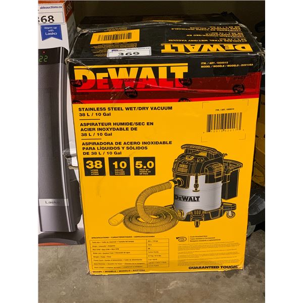 DEWALT STAINLESS STEEL WET DRY VAC