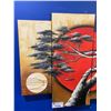 Image 2 : 4 PIECE TREE AND SUN CANVAS ART APPROX 2'7.5"X3'5.5"