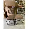 Image 1 : PAIR OF METAL AND WOOD DINING CHAIRS