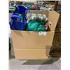 Image 1 : BOX OF CUSHIONS, PILLOWS, GROCERY BAGS AND MORE