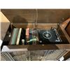 Image 2 : VINTAGE RECORD PLAYER, AM/ FM RADIO WITH RECORDS