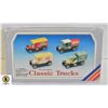 BOX OF 4 CLASSIC METAL CAST TRUCKS