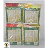 4 PACKS OF FABRIC SHOWER CURTAINS