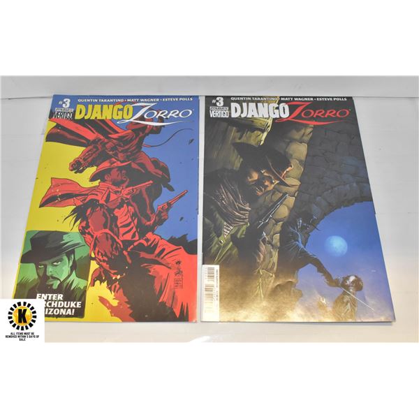 DJANGO/ZORRO #3 TWO DIFFERENT ISSUES