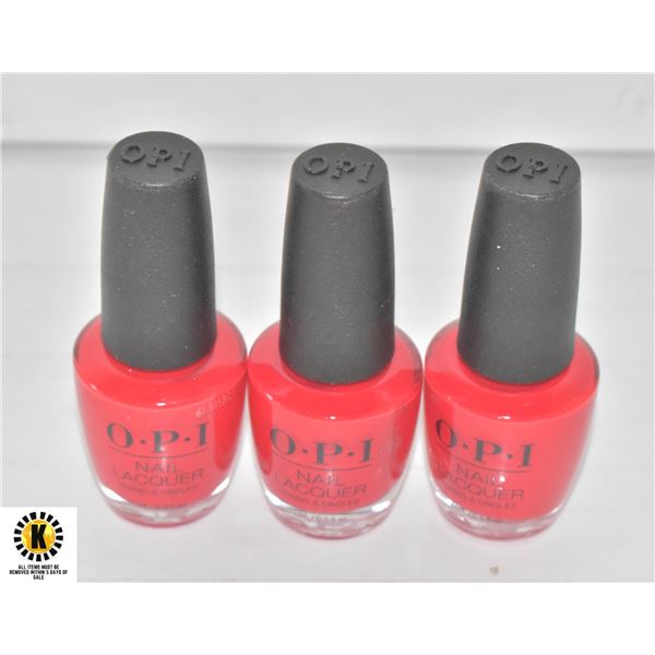 3 NEW BOTTLES OF OPI NAIL LACQUER