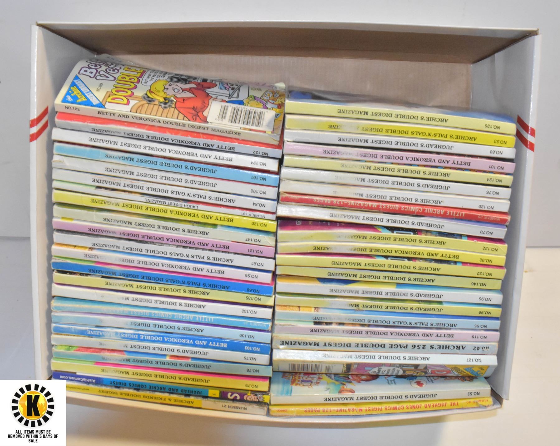 Archie Collection Cans ESTATE COLLECTION - BOX OF 44 VINTAGE ARCHIE,