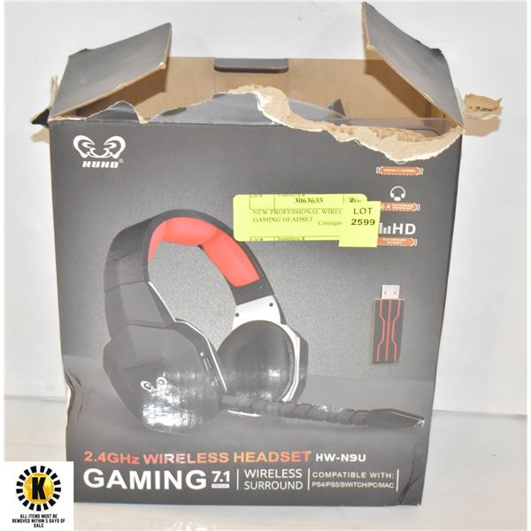 NEW PROFESSIONAL WIRELESS GAMING HEADSET