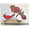 Image 1 : STAINED GLASS CARDINAL BIRD SUN CATCHERS