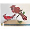 Image 1 : STAINED GLASS CARDINAL BIRD SUN CATCHERS