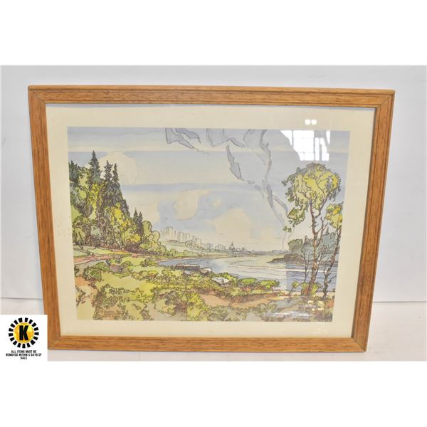 VINTAGE MEREDITH EVANS LANDSCAPE PRINT