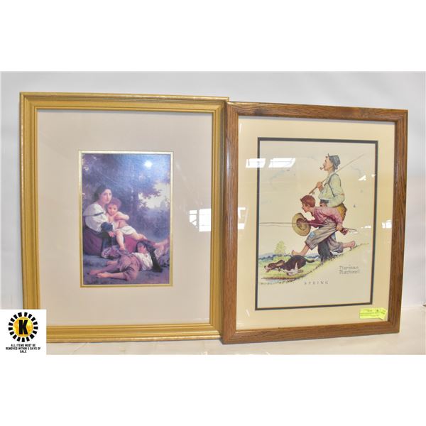 PAIR OF FRAMED PRINTS - ONE IS NORMAN ROCKWELL