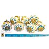 Image 1 : NEW HAND PAINTED PORCELAIN & BRASS KNOBS