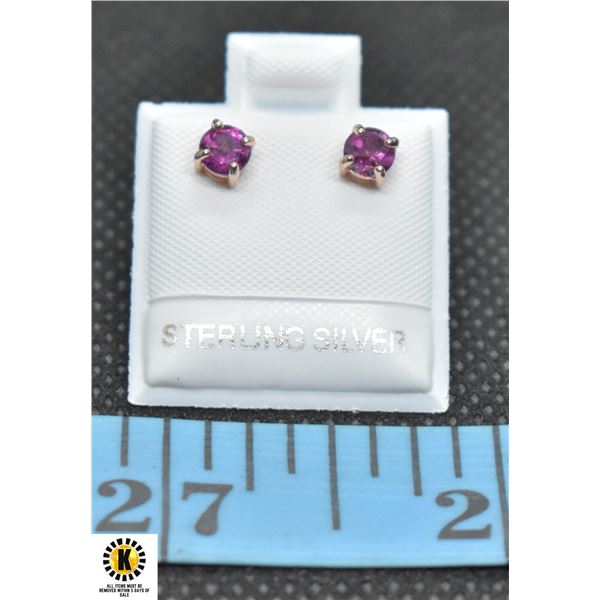 #226-NATURAL RODOLITE GARNET EARRINGS