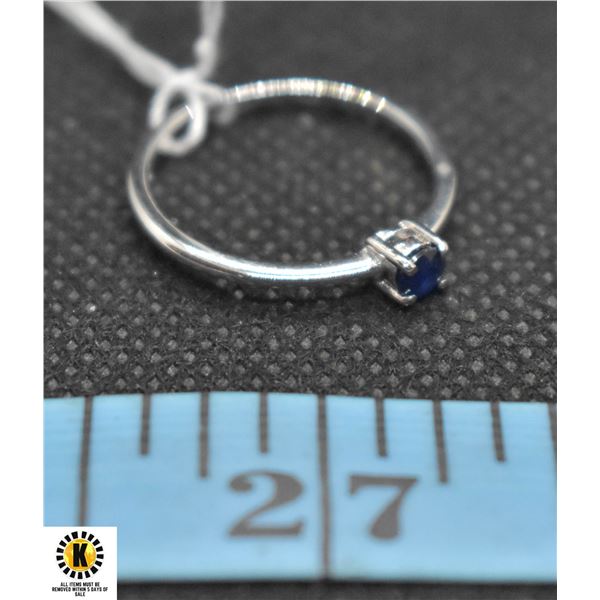 #219-NATURAL BLUE SAPPHIRE RING SIZE 6.5