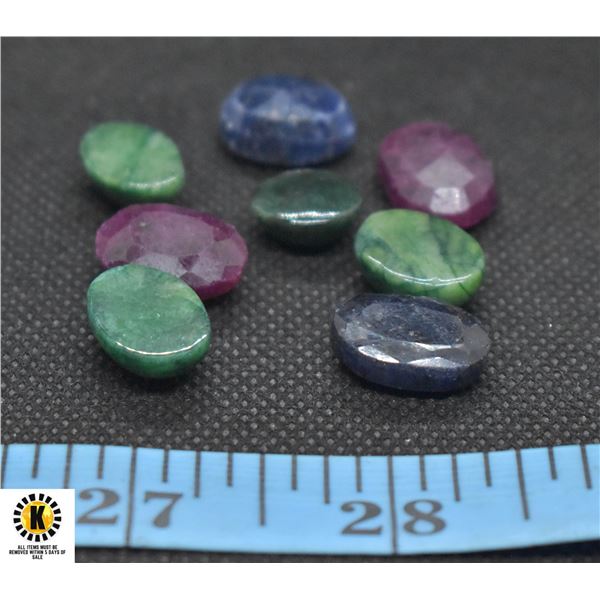 #99-GENUINE EMERLAD, RUBY,SAPPHIRE GEMSTONE 93.70C