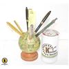 Image 1 : ESTATE DESK GLOBE WITH 7 PENS-ESTATE