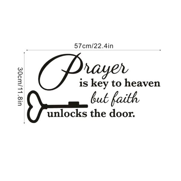 NEW SLOGAN WALL STICKER MESSAGE SAYS PRAYER IS