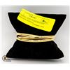 Image 1 : SMALL GOLD TONE ROLLING INTERLOCK BANGLE