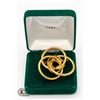 MEDIUM GOLD TONE LOVE KNOT BROOCH