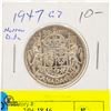 Image 1 : 1947 CANADIAN SILVER HALF DOLLAR