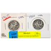 Image 1 : 2 CANADIAN SILVER QUARTERS 1965-1966