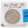 Image 1 : 1952 SILVER CANADIAN 50 CENT COIN