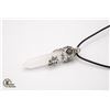 Image 1 : NEW CLEAR QUARTZ POINT PENDANT NECKLACE
