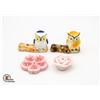 Image 1 : SET OF 4 NEW INCENSE HOLDERS 2 FLOWERS 2 OWLS IN A