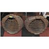 Image 1 : 2 VINTAGE WOODEN FLOWER PLANTER BASKETS