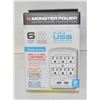 Image 1 : NEW IN BOX MONSTER POWER 6 WALL OUTLET/2 USB