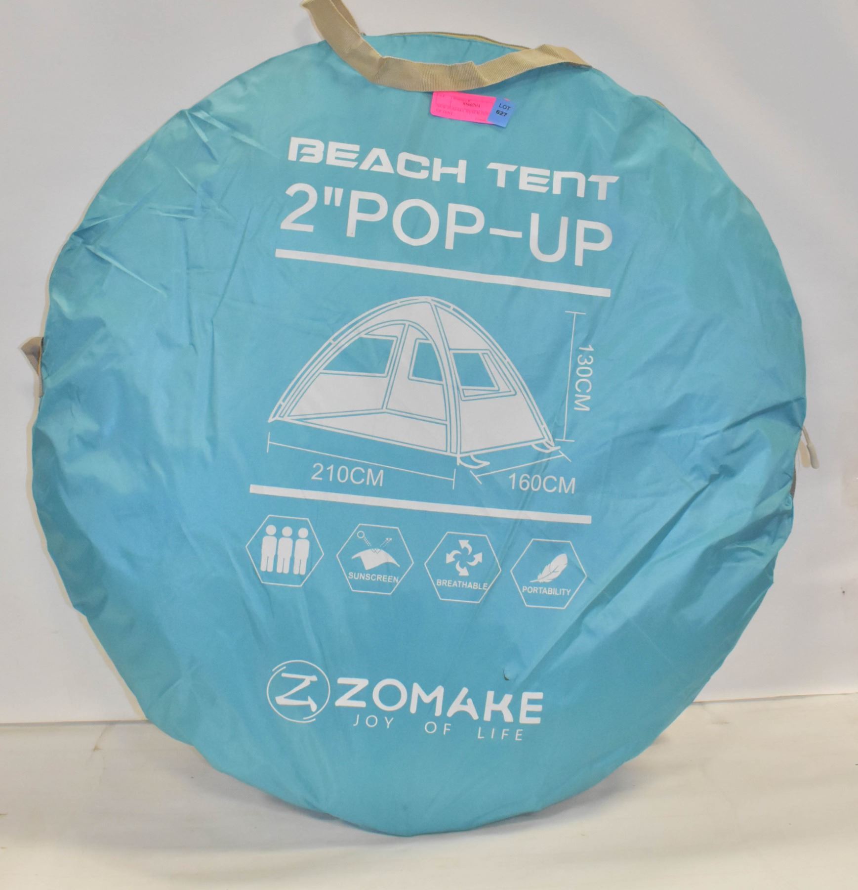 NEW ZOMAKE BEACH TENT 2" POP UP TENT