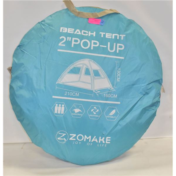 NEW ZOMAKE BEACH TENT 2" POP UP TENT