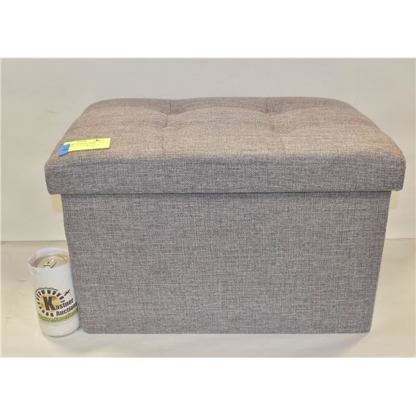 NEW FABRIC STORAGE CHEST / FOOT STOOL 19" X 12" X