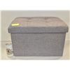 Image 1 : NEW FABRIC STORAGE CHEST / FOOT STOOL 19" X 12" X