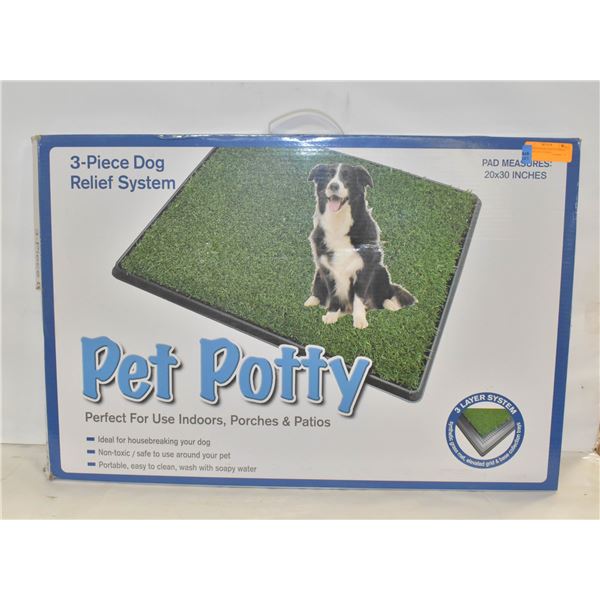 NEW REPACK PET POTTY 3 PIECE DOG RELIEF SYSTEM