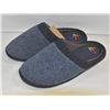 NEW MENS HAND-KNIT COZY HOUSE SLIPPERS, NAVY BLUE
