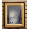 Image 1 : 16" X 19" FRAMED ACRYLIC ON CANVAS BOARD
