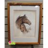 Image 1 : 11" X 15" FRAMED PRINT OF HORSES BY RUANE MANNING