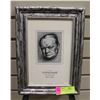 Image 1 : 8.5" X 12" SILK WOVEN PORTRAIT OF SIR WINSTON