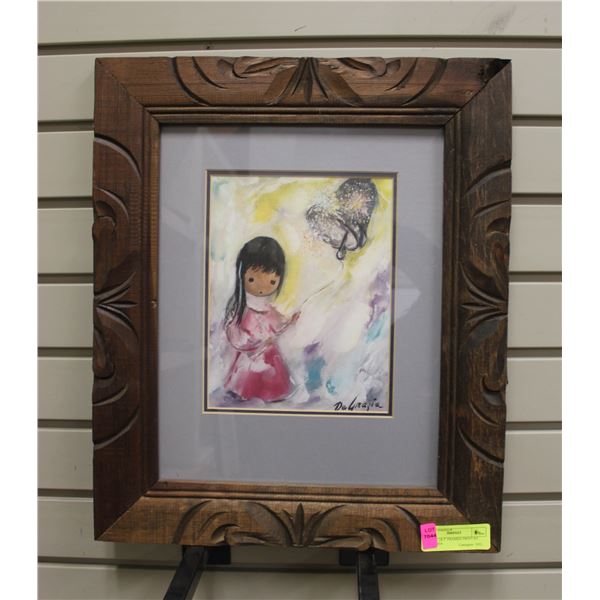 15.75" X 18.5" FRAMED PRINT BY DEGRAZIA