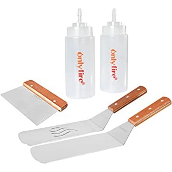 NEW ONLYFIRE GRILL AND GRIDDLE SPATULA SET WITH