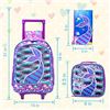 Image 1 : NEW UNPACKED 3PC ROLLING BACKPACK W/ LUNCH BOX