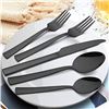 Image 2 : NEW UNPACKED LIANYU 60PC BLACK SILVERWARE W/
