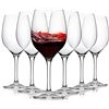 Image 1 : NEW SET OF 6 FAWLES CRYSTAL RED WINE GLASSES 17 OZ