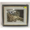 Image 1 : SET OF 2 "LYNX & SNOW LEOPARD" SIGNED FRAMED