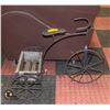 Image 1 : WROUGHT IRON BICYCLE STAND W/ WOOD
