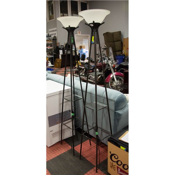 CONTEMPORARY 6' METAL STANDING FLOOR LAMPS (2)