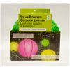 Image 1 : 10" SOLAR POWER OUTDOOR LANTERN GREEN